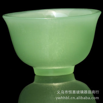 恒惠廠家批發供應保健養生玻璃玉碗茶碗酒碗沙拉碗工藝品禮品11.5cmX11.5cmX6cm