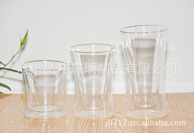 【大量銷售 多型號 雙層玻璃杯】價格,廠家,圖片,杯子,滄州晶偉玻璃制品-