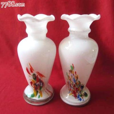漂亮的老花瓶一對-價格:190元-se25400997-玻璃器皿-零售-中國收藏熱線