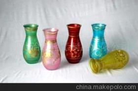 【噴色玻璃花瓶,工廠直銷】價格,廠家,圖片,其他包裝材料及容器,淄博治德輕工制品-
