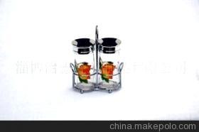 【帶鐵架玻璃儲物罐,工廠直銷】價格,廠家,圖片,其他包裝材料及容器,淄博治德輕工制品-